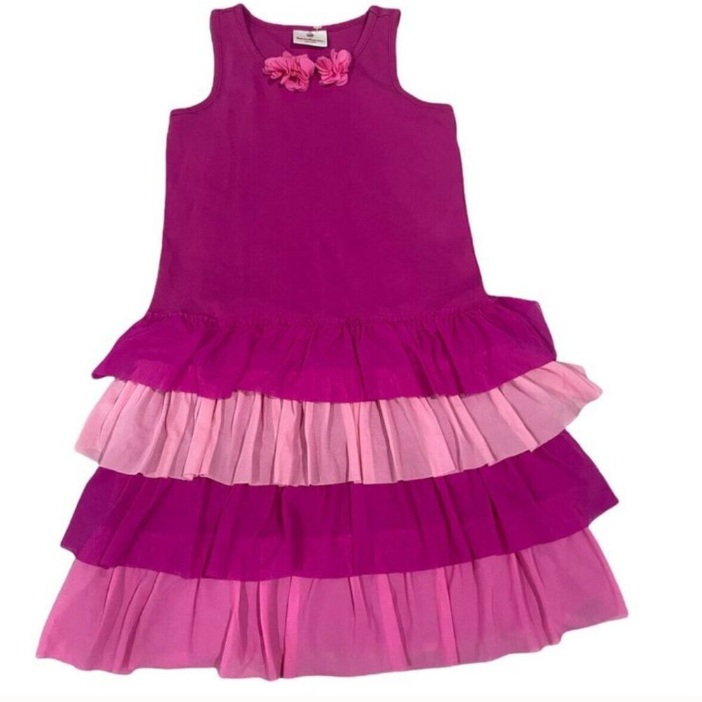 VGUC - Hanna Andersson Pink Tulle Dress Size 7
